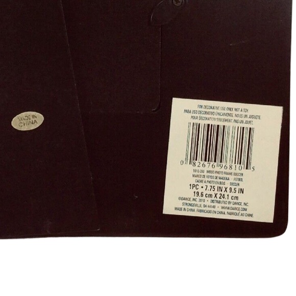 Rustic Plaque History of Soccer Photo Frame Size 3.5" New - Picture 5 of 6